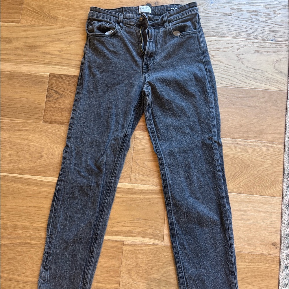 Faherty Dark Gray Women's Straight leg jeans